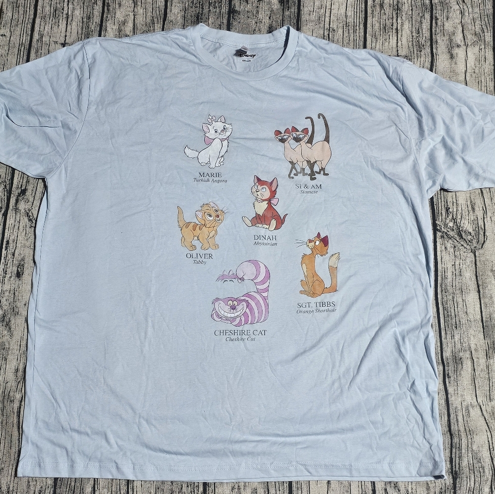 Disney Cats Light Blue T-Shirt